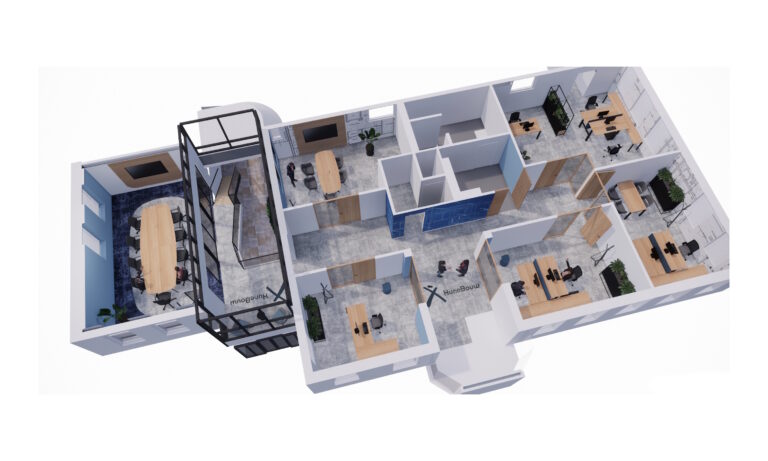 Hunebouw interieurontwerp kantoor