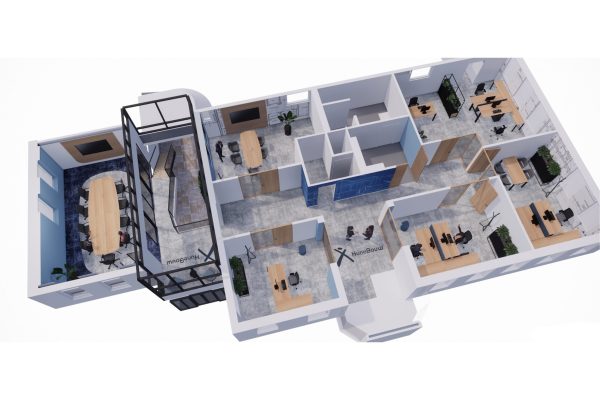 Hunebouw interieurontwerp kantoor